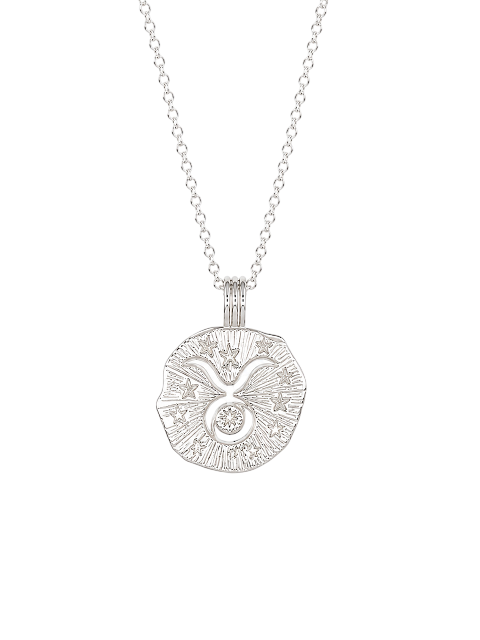 Sun in taurus necklace - sterling silver